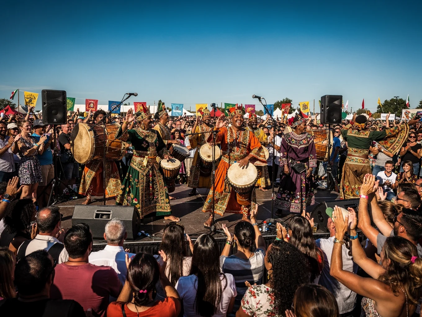 Early AfroFest performance in a Toronto park with community members